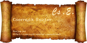 Csernyik Eszter névjegykártya
