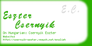 eszter csernyik business card